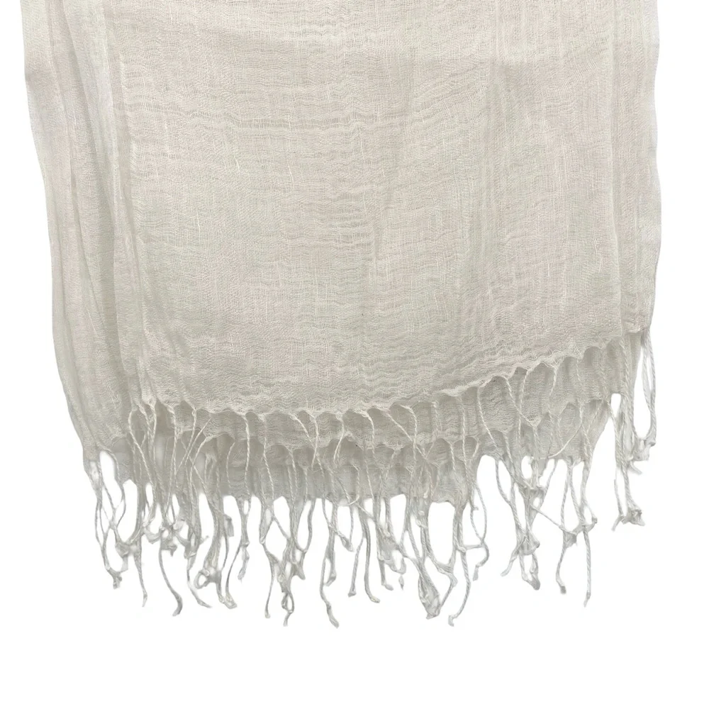 Alice + Olivia Pink Sheer Gradient Linen Scarf Wrap